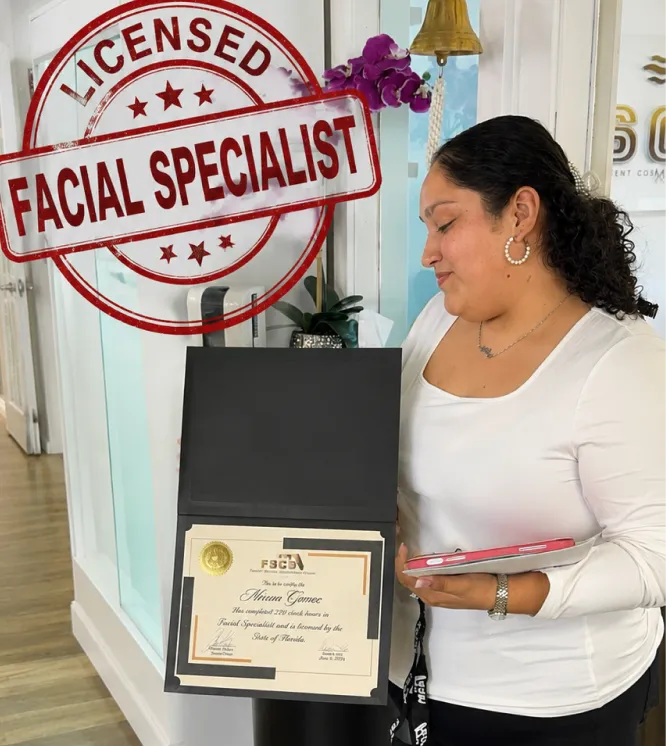 Licensed graduate of Florida Student Cosmetology School